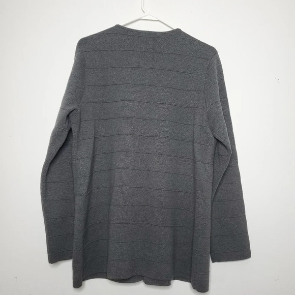Talbots Womens Open Front Cardigan Size M Medium Gray Long Sleeve 100% C… - Picture 11 of 11